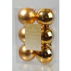 Kaemingk Christmas Shatterproof Plain Baubles 80mm Light Gold Pk of 6