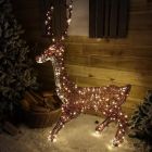 Premier Soft Acrylic Stag Christmas Lights Decoration - Twinkling Warm White - 300 LED - 1.4m