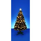 Premier Fibre Optic Tree Black with Warm White LEDs 80cm