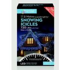 Premier Snowing Icicles With Timer Blue & White - 720 LED