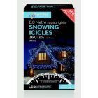 Premier Christmas Snowing Icicles With Timer White - 360 LED