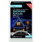 Premier Snowing Icicles With Timer Blue & White 480 LED