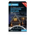 Premier Snowing Icicles With Timer Warm White - 480 LED