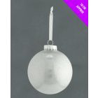 Davies Products Acrylic Glitter Christmas Tree Bauble - 10cm Silver