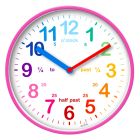 Acctim Wickford Kids Time Teach Clock - 20cm - Pink