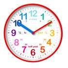 Acctim Wickford Kids Time Teach Clock - 20cm - Red