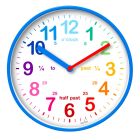 Acctim Wickford Kids Time Teach Clock 20cm - Blue