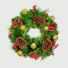 Premier Dressed Wreath - 40cm Gold