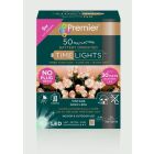 Premier Christmas Multi Action Battery Operated TIMELIGHTS™ - 50 LED - Vintage Gold/Green Cable