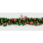 Premier Christmas Dressed Garland 1.8m - Red