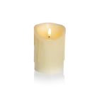 Premier Melted Flicker Candle 13x9cm - Cream