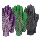 Town & Country - Ladies Triple Pack Gloves - Purple Grey & Green
