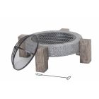 Lifestyle - Calida Fire Pit - MGO Round fire pit with legs