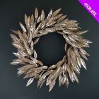 Davies Products Leaves Wreath - 45cm Champagne