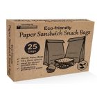 Planit Eco Friendly Paper Sandwich Bags - Pack of 25