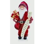 Premier Standing Santa With Glasses Christmas Decoration - 40cm Burgundy