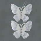 Davies Products 2 Clear Glitter Butterflies - 19cm