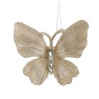 Davies Products Diamante Glitter Butterfly - 11cm Champagne