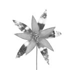 Davies Products Christmas Decoration Mini Superflower Pick - 27cm Silver