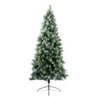 Kaemingk Green/White Frosted Norwich Pine Christmas Tree - 7ft