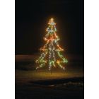 Kaemingk LED Light Up Christmas Tree 135cm - Multi Coloured with Black Cable