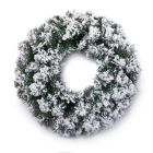 Premier Christmas Snowy Flocked Woodcote Wreath - 50cm