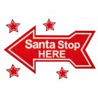 Premier Christmas Santa Stop Here Arrow 28 x 40cm