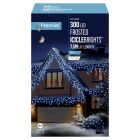 Premier Christmas 300 LED Multi Action Frosted Cap Icicles - White