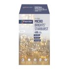 Premier Christmas 400 LED Multi Action Starburst Stringlights Warm White