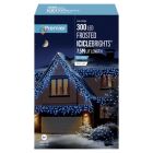 Premier 300 LED Multi Action Frosted Cap Icicles - Blue/White