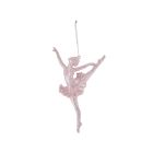 Davies Products Glitter Ballerina Christmas Tree Bauble - 16cm Blush