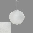 Davies Products Fluffy Glitter Snowball Christmas Tree Bauble - 8cm