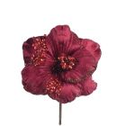 Davies Products Hibiscus Pick Christmas Decoration - 13cm Red