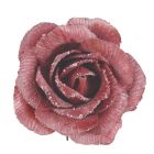 Davies Products Clip-On Velvet Rose Christmas Decoration - 15cm Blush