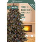 Premier Multi Action Treebrights With Timer 3000 LED Rainbow/Green