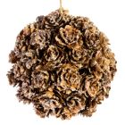 Premier Christmas Natural Hanging Pinecone Ball Glitter 10cm