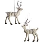 Premier Christmas Flock Deer - 11.5cm Grey