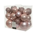 Kaemingk Christmas Shatterproof Baubles 10cm Blush Pink