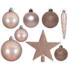 Kaemingk Christmas Shatterproof Baubles 8cm Blush Pink 33 piece set