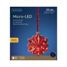 Lumineo Micro LED Star Christmas Red 19cm Classic Warm