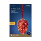 Lumineo Micro LED Pinecone Christmas Red 15cm Classic Warm