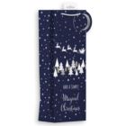 I G Design Midnight Christmas Santa Landscape Bottle Bag