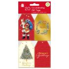 I G Design Elegant Christmas Traditions Gift Tags - Pack 20