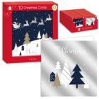 I G Design Square Midnight Blue Christmas Cards - Pack 10