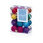 Premier Christmas Tree Rainbow Glitter Balls - Pack 24 - 30mm