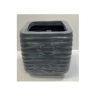 Kaemingk - Jamie Plastic Square Planter Grey - Small