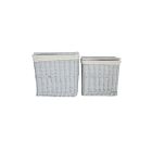 Hearth & Home - Grey Rectangular Log Basket - Set of 2