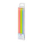 Tala - 12 Neon Bright Candles - With Holders