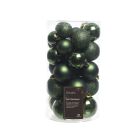 Kaemingk Shatterproof Bauble Pine Green 6cm Pk of 30