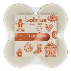 Bolsius Maxi Light Clear Cup Christmas Cookie Fever / Ivory - Pack Of 8